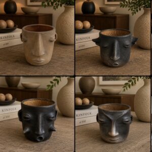 Face Clay Cup Handmade In Oaxaca Mexico Artisan Pottery Drinking Vessel Handmade By Mexican Artisans
