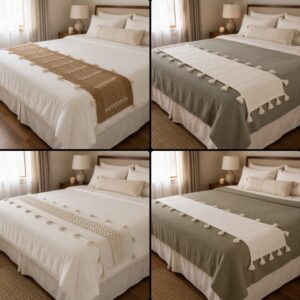 Handwoven Wool Bed Runner On Pedal Loom Handmade By Mexican Artisans Rustic Bedroom Decor Mexican Modern Home Accent