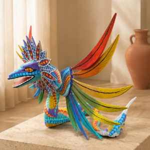 Quetzalcóatl Snake Nahuatl With Wings Statue Mexican Folk Art Alebrije Sculpture, Wooden  Decoration Figurine, Wood Carved