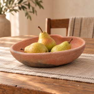 Handmade Mexican Terracotta Heart Bowl – Rustic Clay Decorative Dish From Oaxaca