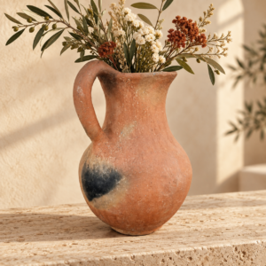 Handmade Barro Bruñido Pitcher Vase from Oaxaca – Mexican Terracotta Pottery