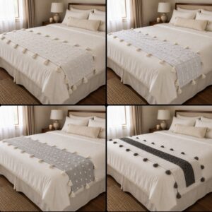 Handwoven Wool Bed Runner On Pedal Loom Handmade By Mexican Artisans Rustic Bedroom Decor Mexican Modern Home Accent