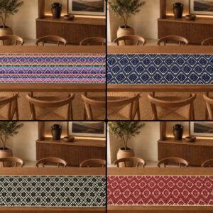 Handwoven Table Runner Woven With Mazahua Technique From Estado De México Handmade By Mexican Artisans